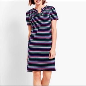 NWT Talbots Striped Short Sleeve Dress XS